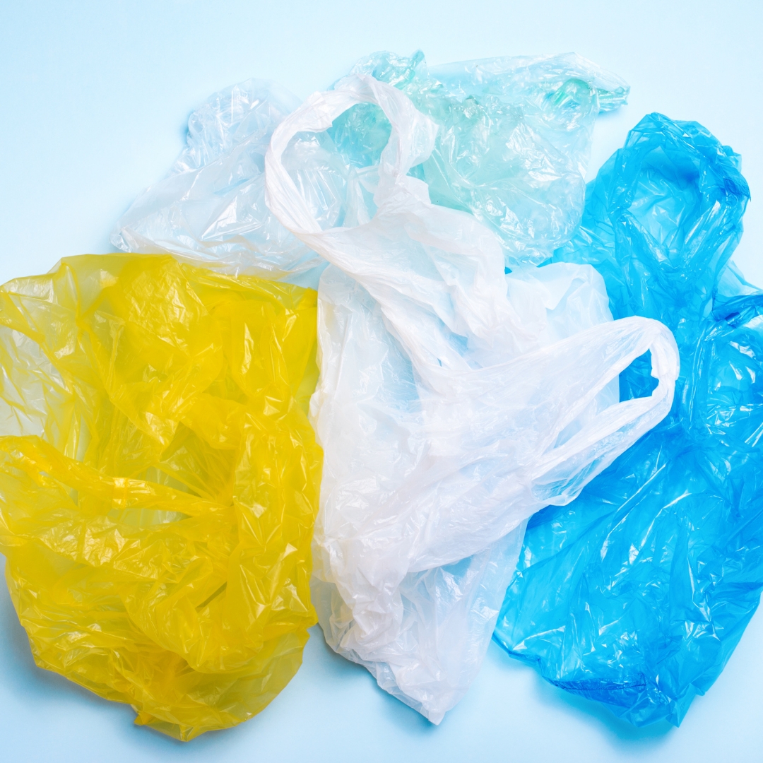 Image of different coloured plastic bags
