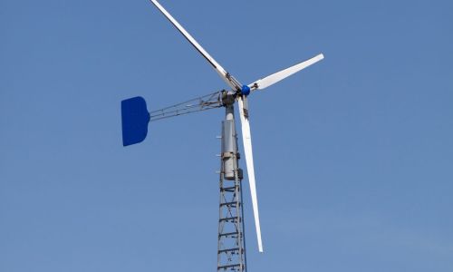 Photo of a small wind turbine